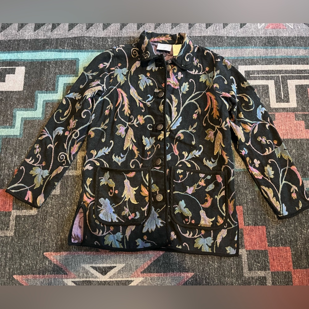 Vintage Blair Floral Women's Tapestry Jacket Medium